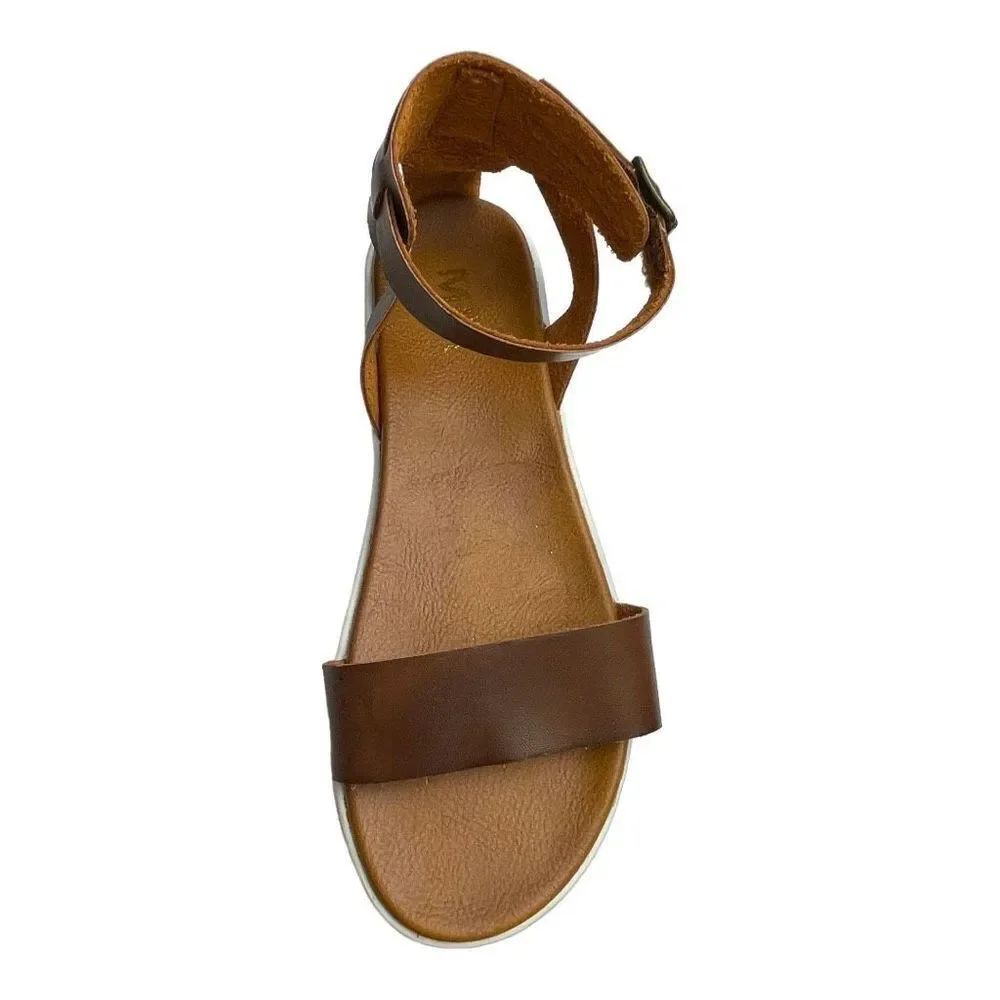 MIA KIDS Little Ellen Girl's Cognac Ankle Strap Platform  Sandals Size 5 NEW